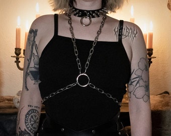 Hellbent Chain Harness - Chest Harness - Alternative Fashion - Unisex harness
