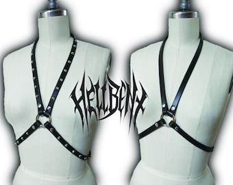 Hellbent Leather Harness - Body harness - Leather Accessories - Handmade - Chest Harness