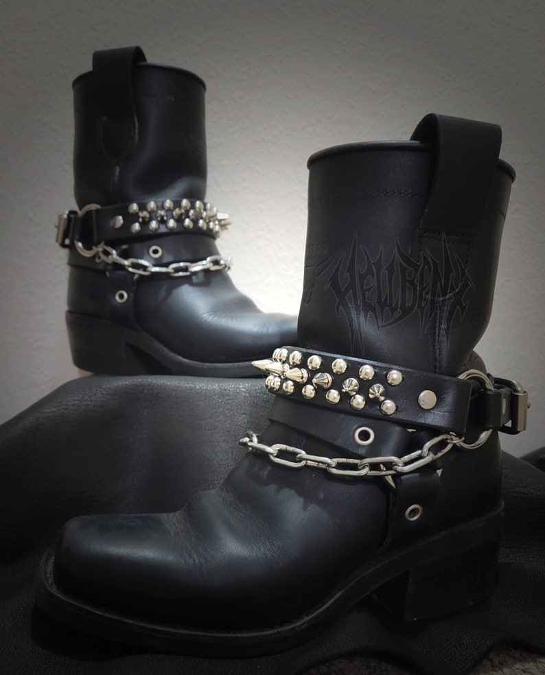 Hellbent Spiked Bootstaps Alternative Boot accessories Boot chain unisex image 2