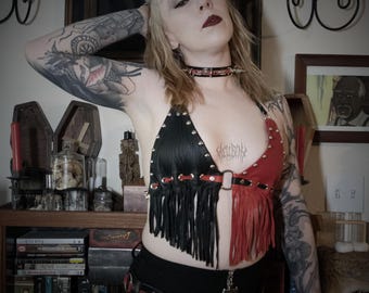Hellbent Leather Fringe Bikini Top – Handmade Alternative Fashion