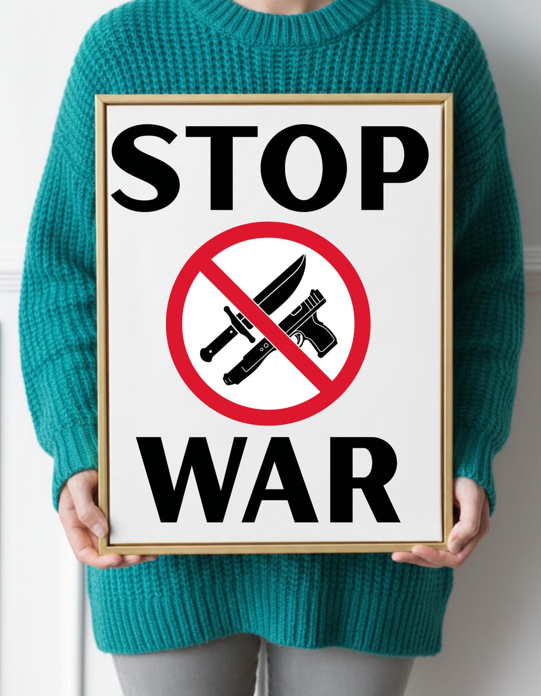 Stop Riots Poster Stop War Poster | Anti War Wall Art | Peace Protest Print | Human ...
