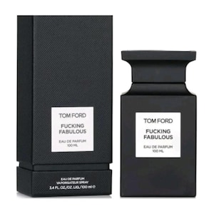 May include: Black Tom Ford fragrance bottle and box set. The box and bottle feature white labels with the text "TOM FORD FUCKING FABULOUS EAU DE PARFUM 100 ML". The bottle is 100 ml / 3.4 fl oz.