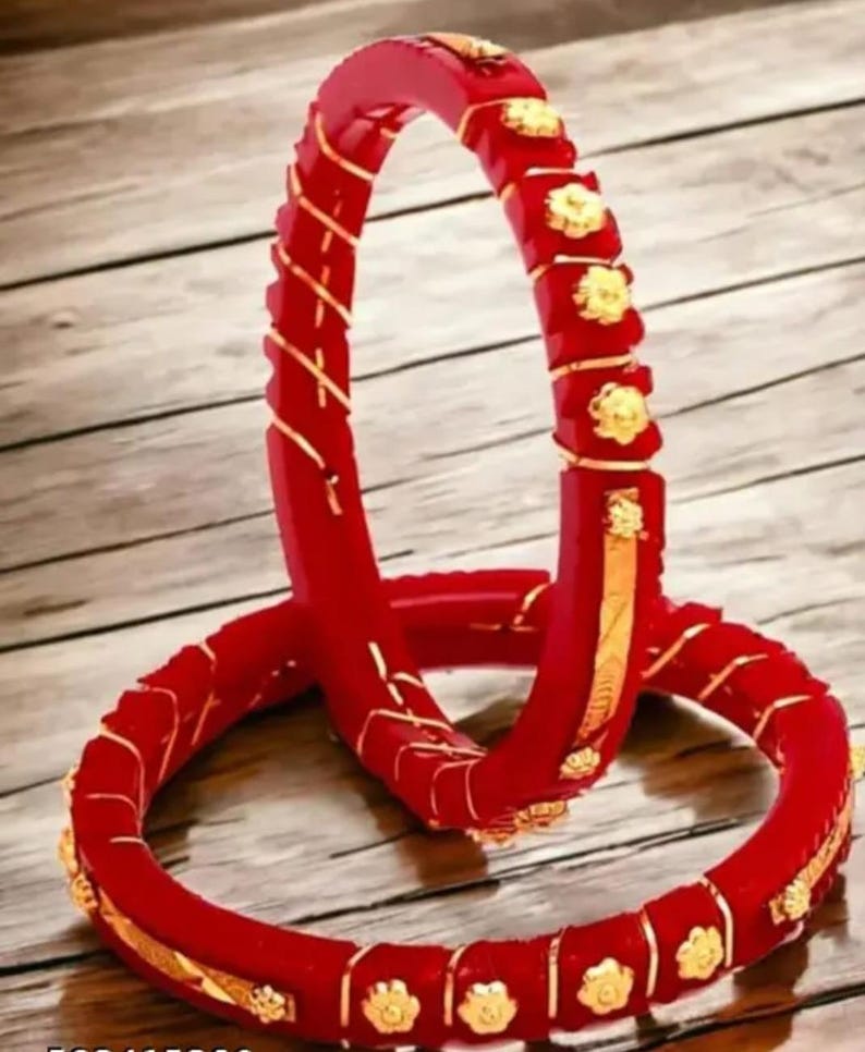Red White Indian Wedding Bangles Gold Plated Sankha Pola Bridal Red White Indian Wedding Bangles Gold Plated Sankha Pola Bridal