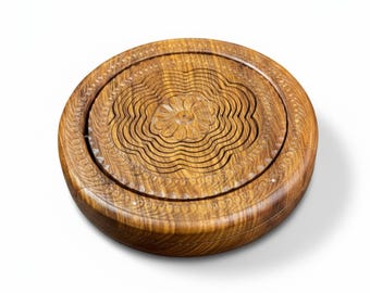 collapsible wood basket 8" Flower shape