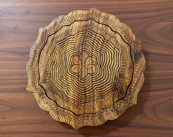 Collapsible Wood Basket 10" Star Shape.