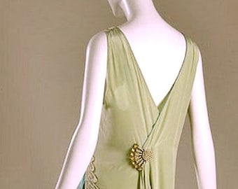 1928 Vionnet Evening gown dress design sewing pattern