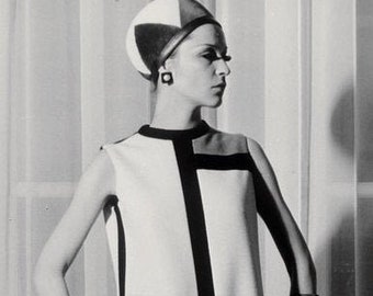 1960s  shift style sewing pattern dress own replyca of the Mondrian dress