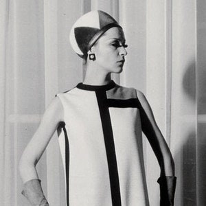 1960s  shift style sewing pattern dress own replyca of the Mondrian dress