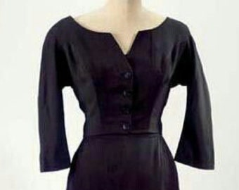 1961 "The Misfits" scoop-necked bolero jacket and pencil skirt, Marilyn costum sewing pattern by Jean Louis.