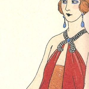 1920's "'Incantation" dress  sewing pattern double layer with cross-over neckline. George Barbier designer