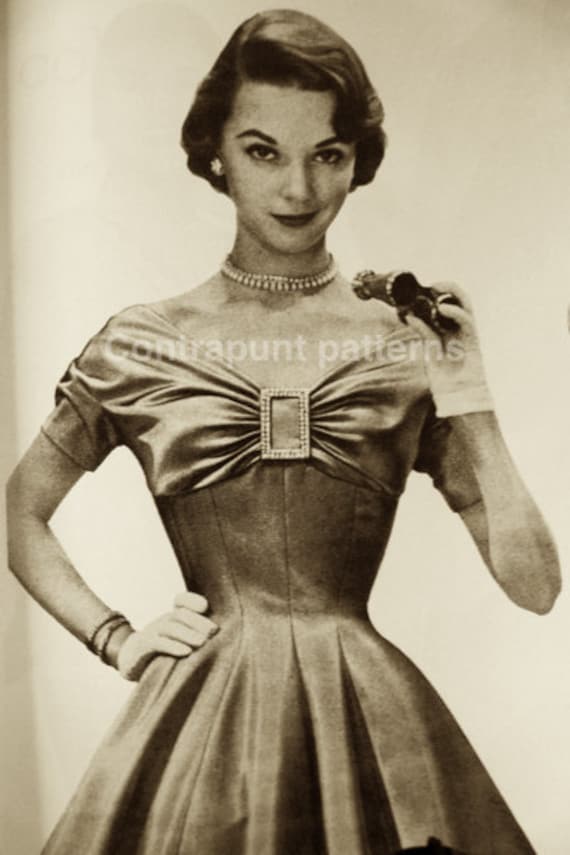 1950s princess dress Vintage 1950s Sewing Pattern Audrey Hepburn Princess Line Style Dress - Available in Various Sizes