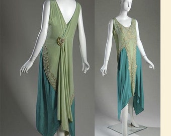 1928 Vionnet Evening gown dress design sewing pattern
