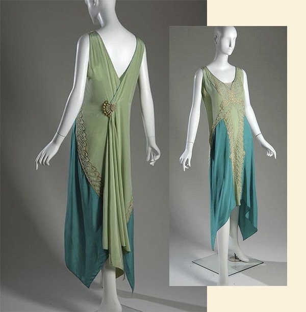 1928 Vionnet Evening Gown Dress Design 