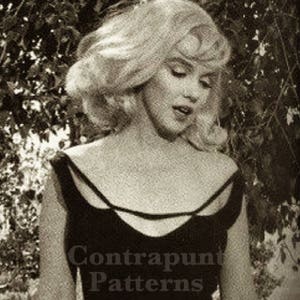 1960 Marilyn &quot;the Misfits&quot; Pencil dress sewing pattern. Cut low at the back.