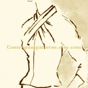 1950s sewing pattern top. Cross over halter neck and 3/4 raglan sleeve from Irene Gilbert design.