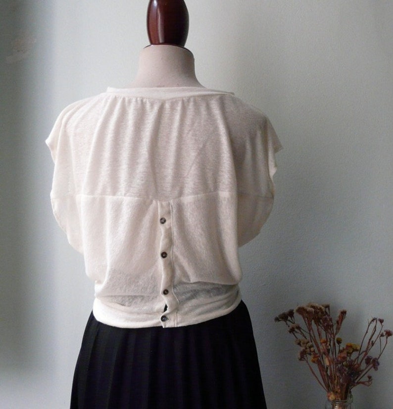 1960s updated Balenciaga PDF sewing pattern blouse. Turnaround/upsidedown Top image 5