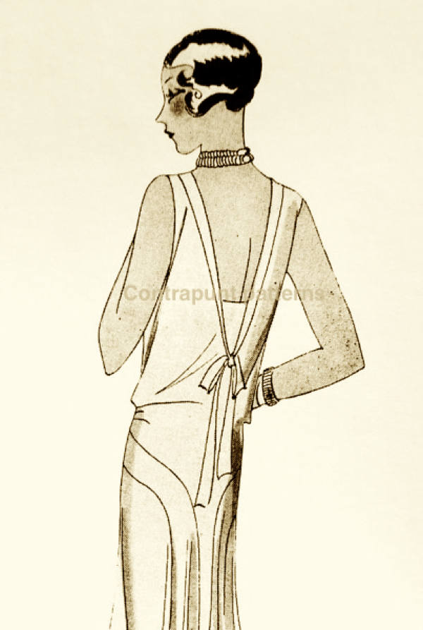 1920s Open Back Dress