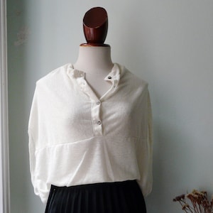 1960s updated Balenciaga PDF sewing pattern blouse. Turnaround/upsidedown Top image 8