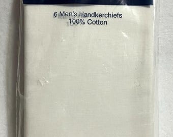 Pañuelos Barrington vintage para hombre, 100% algodón, paquete de 6, hechos en EE. UU.