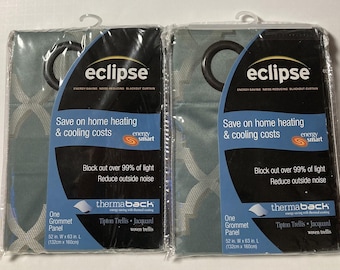 Ellery Homestyles eclipse Thermaback Blackout Curtains Two Grommet Panels 52X63