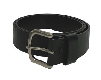 Cinturón de trabajo Carhartt para hombre, de cuero italiano, diseñado en EE. UU., 3,8 cm de ancho, color negro, talla 42.