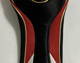 Capa para cabeça de taco de golfe tamanho grande, sem marca, com bordado dourado número 1.