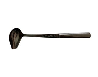 Vtg Stainless Steel Gravy Soup Ladle Long Handle with Pour Spout 11.75” Korea