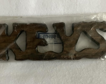 Vtg Wooden Key Holder Retro Wall Mounted Room Decor Organizer Farmhouse 8x2.5