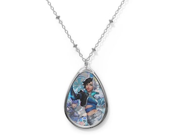 Luna Snow Marvel Rivals Gaming Oval Necklace Pendant