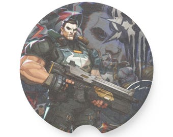 Marvel Rivals Punisher Car Coaster - Frank Castle Soapstone Drink Accessory