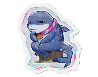Jeff The Land Shark Magnet: Meme Gaming PC Fridge Decal (Die-Cut Vinyl)