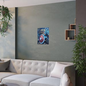 Captain America Marvel Rivals Poster - Avengers Satin Art Print Gaming Decor image 14