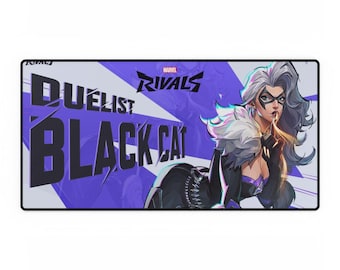 Marvel Rivals Black Cat Gaming Desk Mat - Master Thief Art  Gaming Mousepad