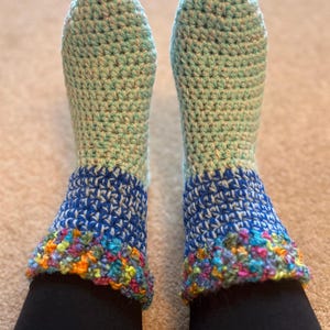 Handmade Crochet Slipper Socks – Cosy, Colourful, One-of-a-Kind!