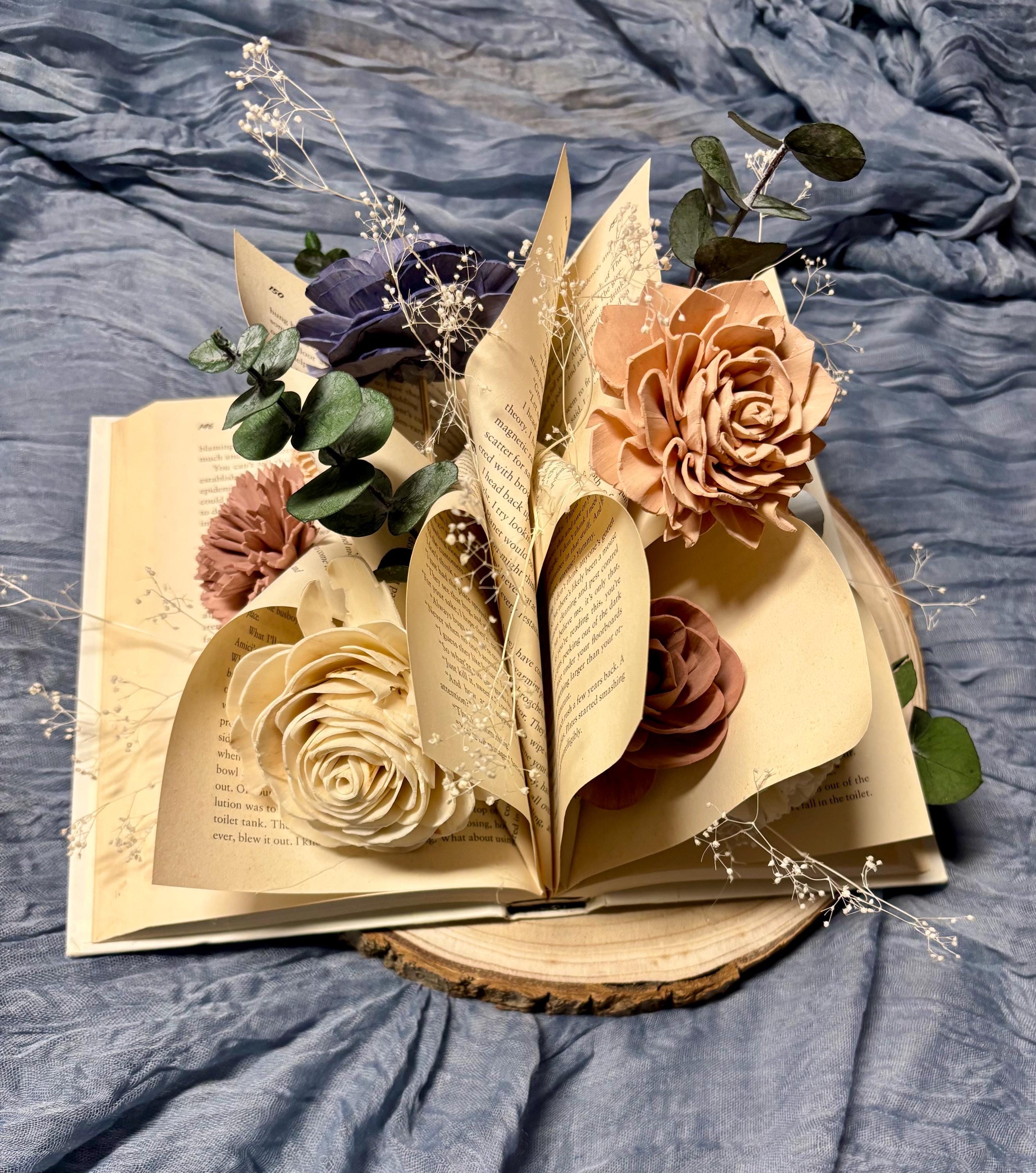 Book and Flowers Centerpiece