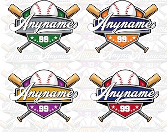 Décalcomanie de nom de baseball personnalisée, autocollant de casque de sport personnalisé (vinyle imperméable)