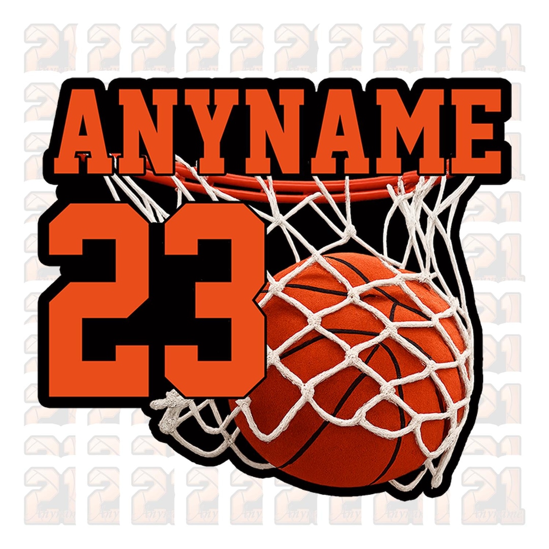 Custom Basketball Name Sticker: Waterproof Die-cut Vinyl Decal for ...