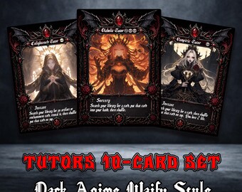 Set TUTORS – Waifu anime dark a illustrazione completa – 10 carte proxy MTG per Commander/EDH – Demoniache, Vampiriche, Mistiche, Illuminate, Mondane e altro ancora