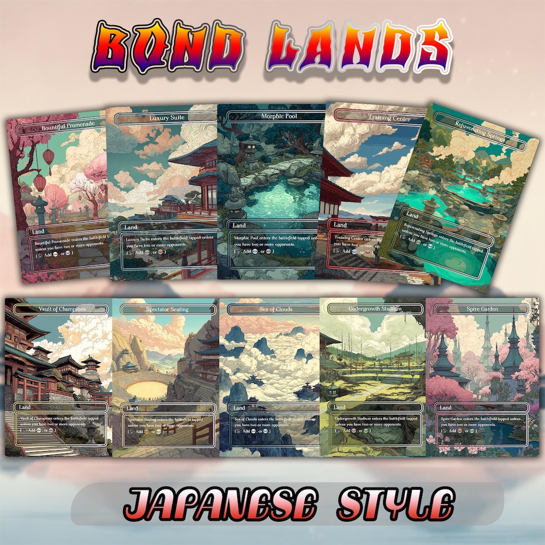 Japanese Style Bond Land Proxy Cards – Set of 10 | Custom Hand-drawn ...