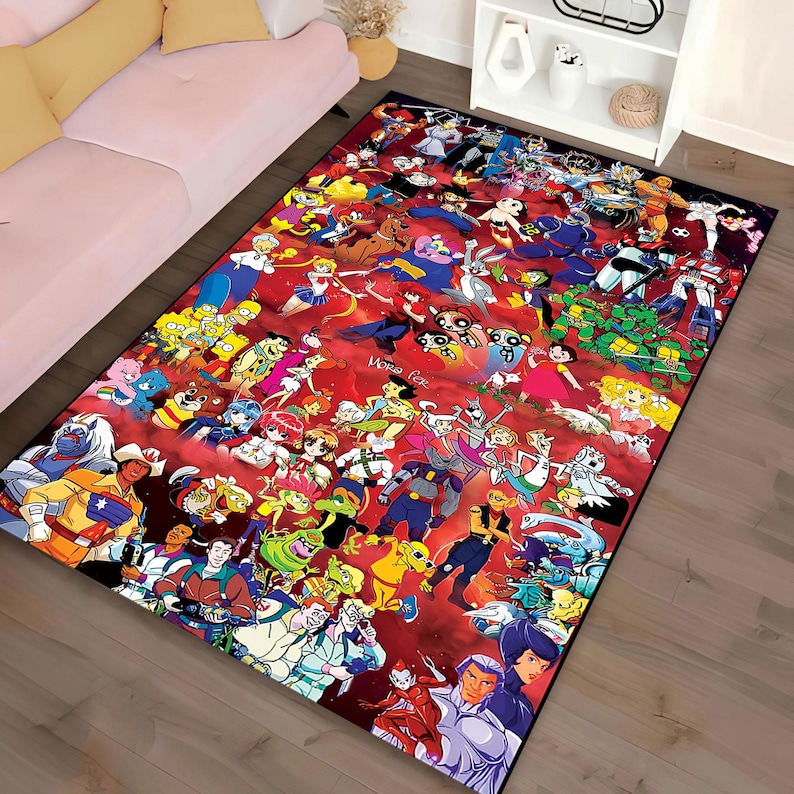 Cartoon Network Rug, Retro Game Room Decor - Etsy