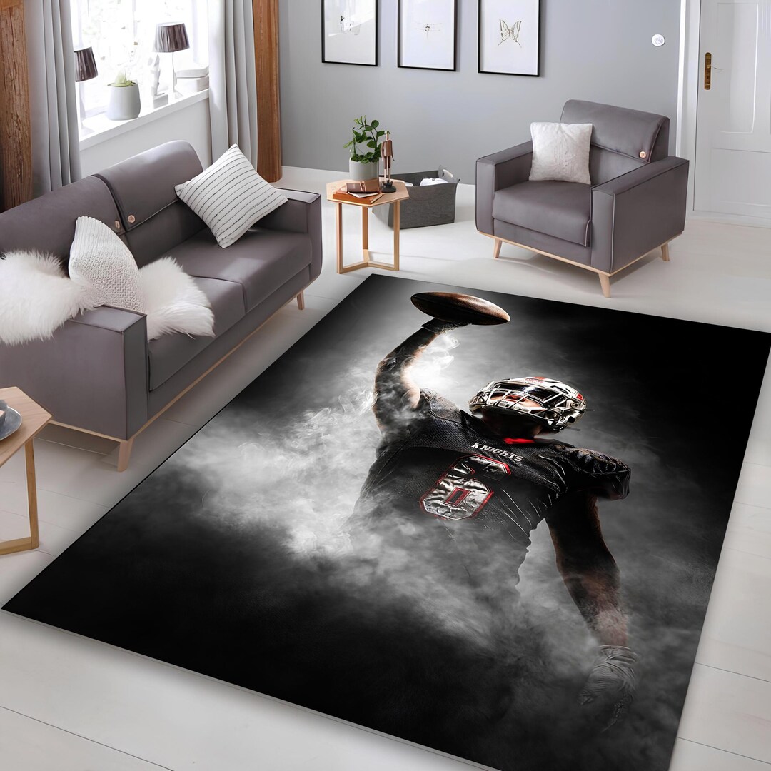 American Football Rug: Non-slip Sports Fan Decor - Etsy