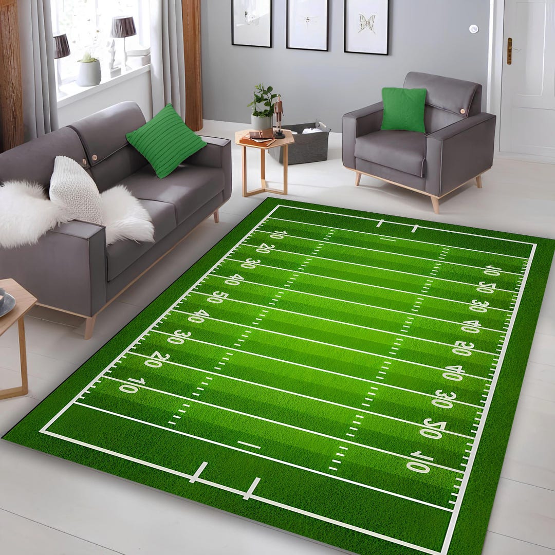 American Football Rug, Sport Rug, Game Room Rug, American Football ...