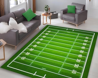 American football rug, Sport rug, Game room rug, American football court rug, Boys room rug, Custom rug, Area rug, Kids room rug, Carpet
