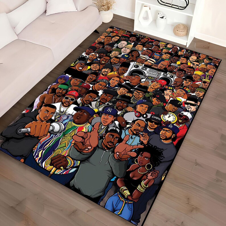 Rock N Roll Music Area Rug, Unique Metal Design - Etsy
