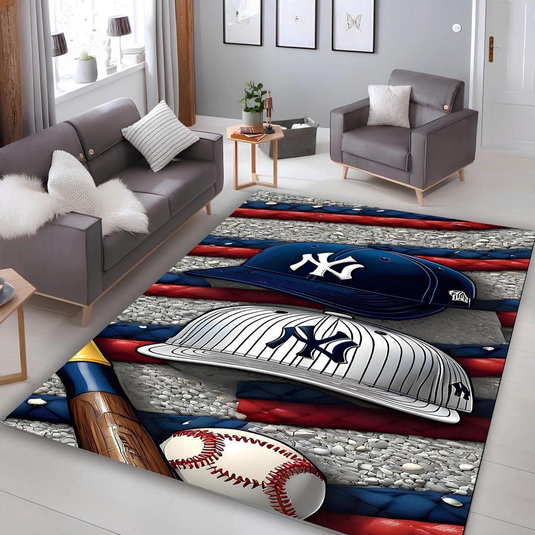 Baseball Cap Area Rug, Sports Decor, Boy Room Rug - Etsy