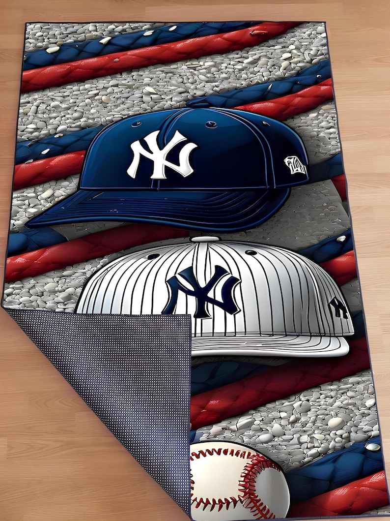 Baseball Cap Area Rug, Sports Decor, Boy Room Rug - Etsy