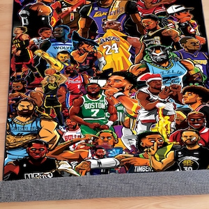 Nba Outdoor Rugs NBA Players Rug, Non-slip Basketball Area Rug, Sport Fan Gift - Etsy