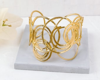 Statement Gold Cuff Bracelet, Gold Statement Cuff, Large Gold Cuff, Cuff Bracelet, Gold Bracelet, Gold Bracelet Cuff, Statement Bracelet