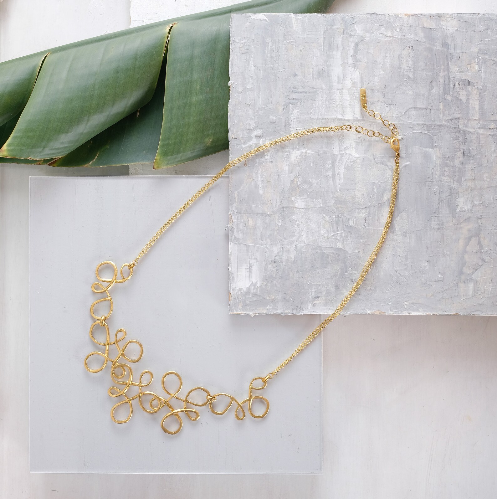 Gold Rope Necklace, Gold Wire Necklace, Gold Statement Necklace, Gold ...