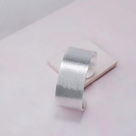 Minimal Silver Cuff Bracelet, Gladiator Silver Cuff, Silver Extra Wide Modern Bracelet, Statement Silver Cuff Bracelet for Women